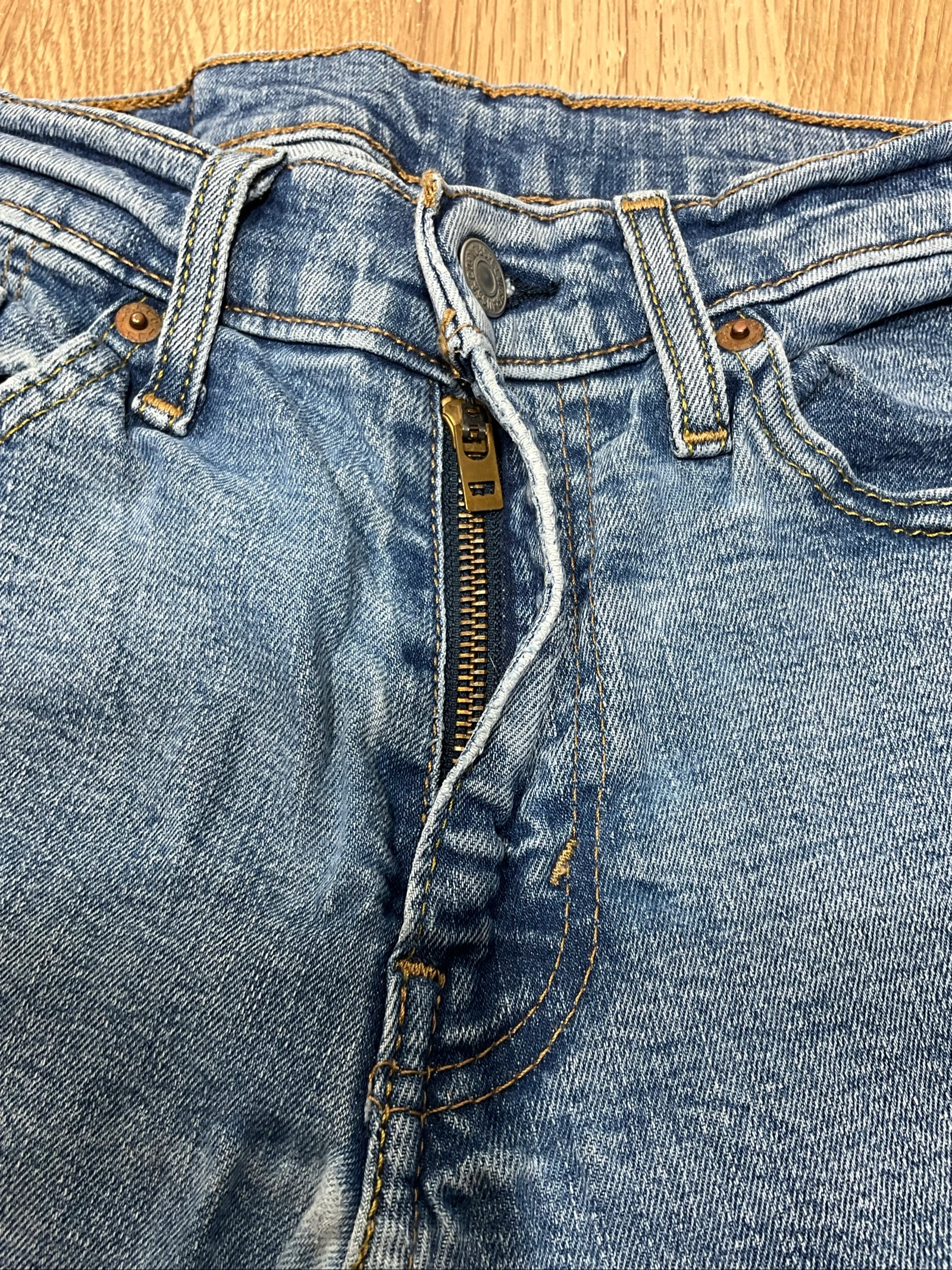 Levi's 513 Slim Straight W29 L30 Denim Vintage 99% Cotton Blue lvh 250 – photo 3
